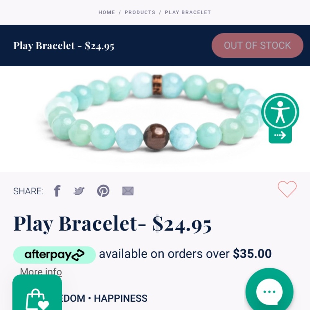 Play crystal bracelet